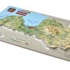 Pastkarte ar Latvijas 3D karti (170x120mm)