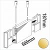 Divpusēja griestu norāde 187 x 500mm zelts