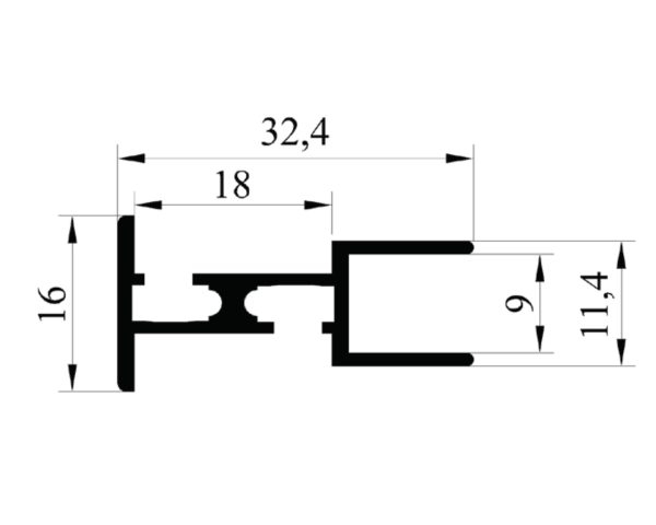 Magnētiskā profila ramis 16mm, no ekspozīcijas - Image 6