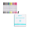 Divpusējie flomasteri, 12 krāsas